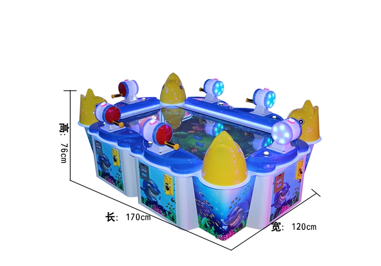 甩杆捞鱼游戏机6人摇杆钓鱼游戏机钓鱼捞鱼机 甩杆钓鱼扭蛋钓鱼机